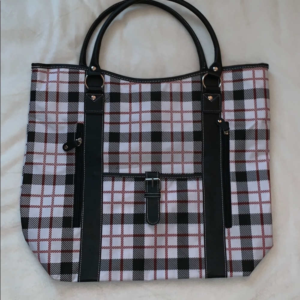 Plaid tote
